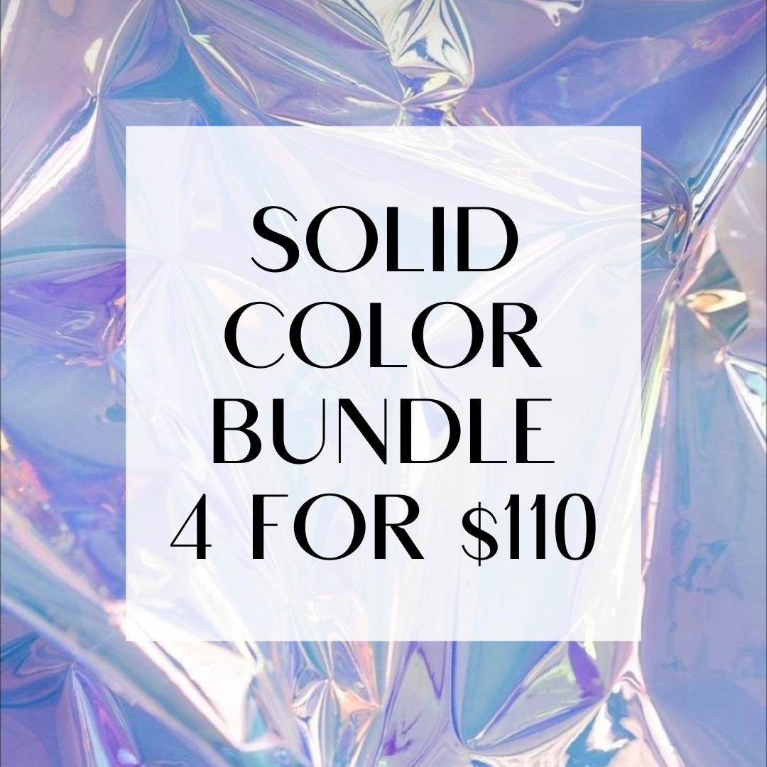 Solid Color Bundle: 4 for $110 (save $30)