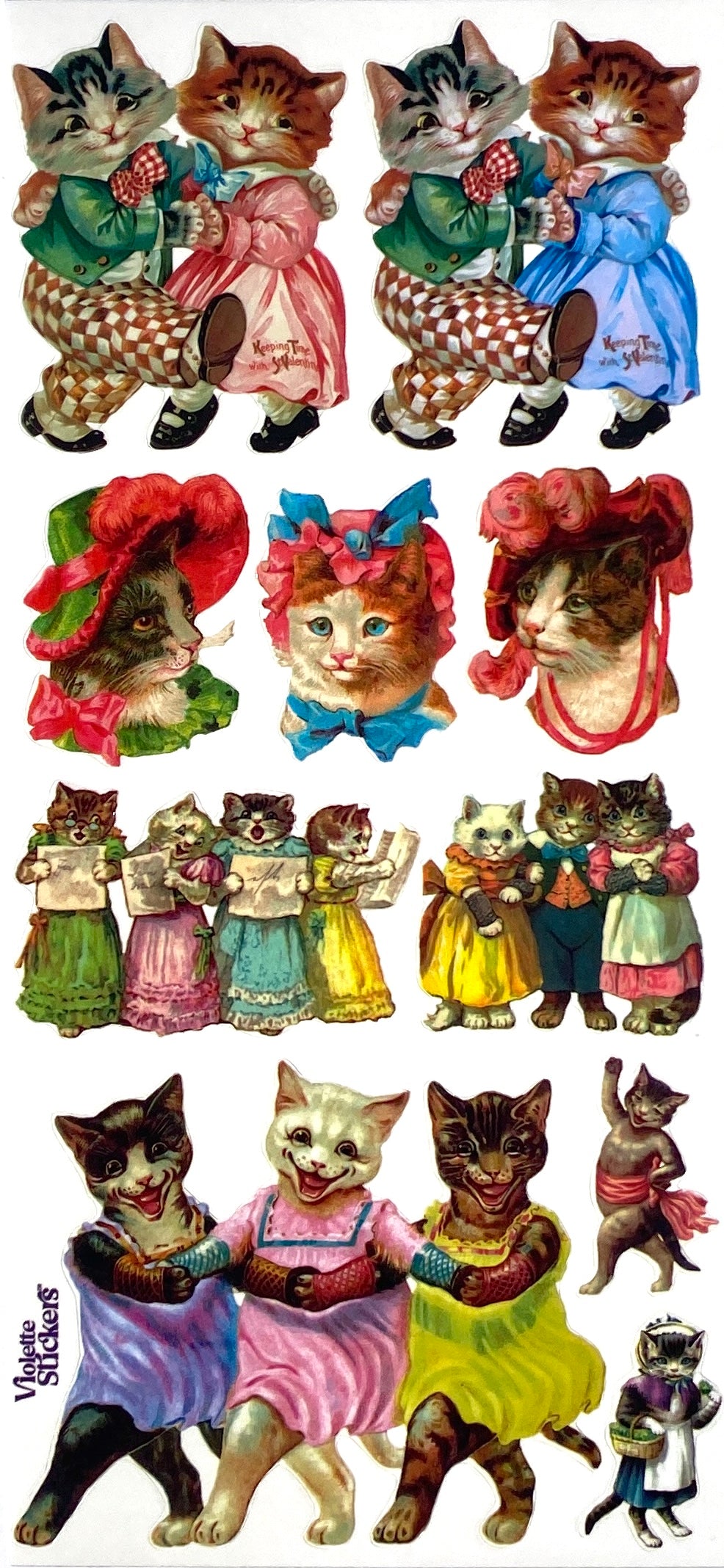 Dancing Cats Sticker Sheet