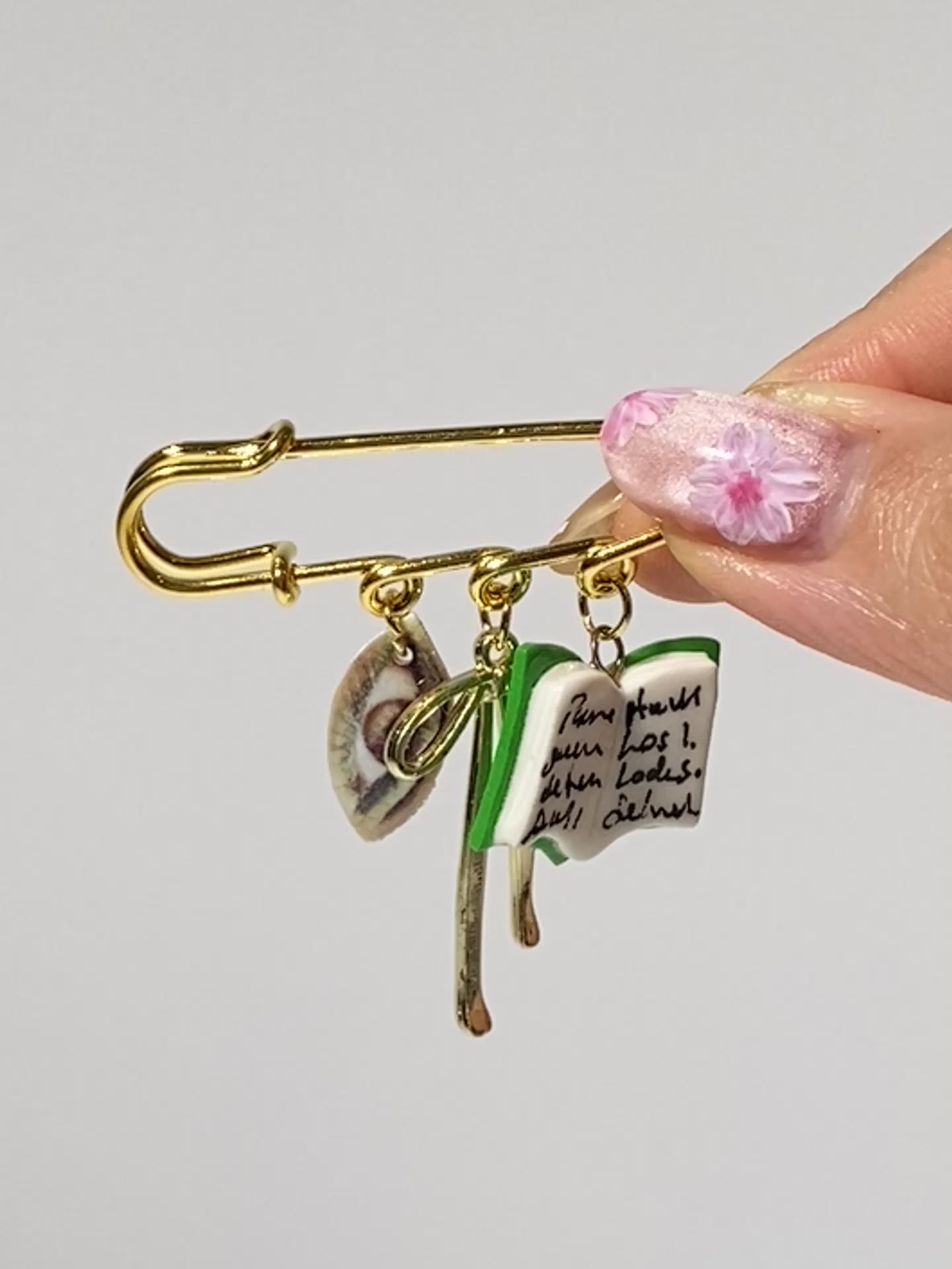 Load and play video in Gallery viewer, Charm Brooch
